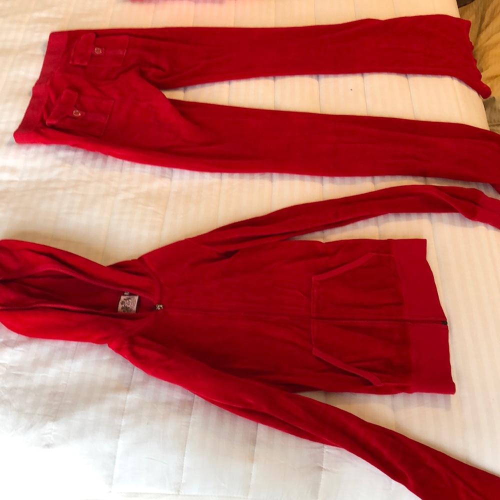 Vintage - Juicy couture size petite red sweatshirt and pants